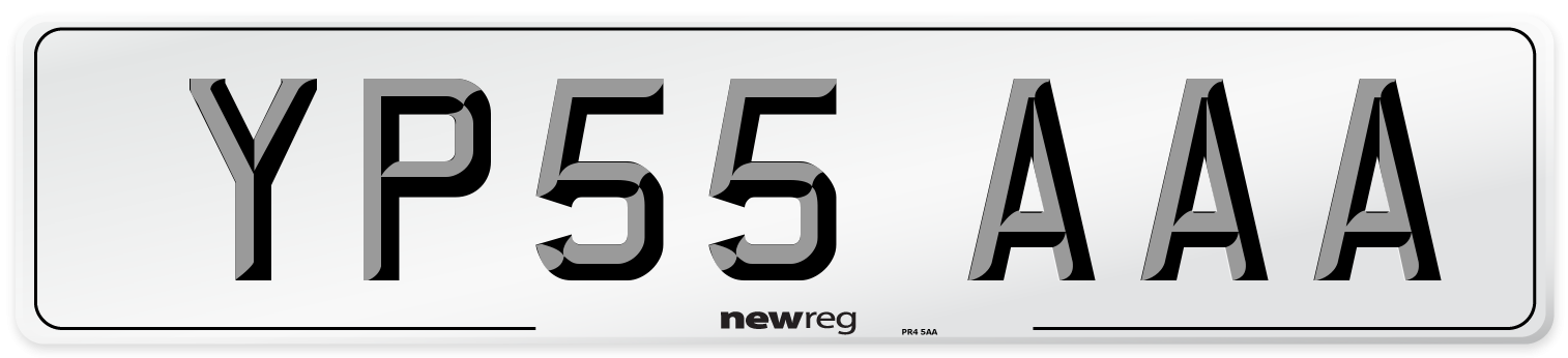 YP55 AAA Number Plate from New Reg
